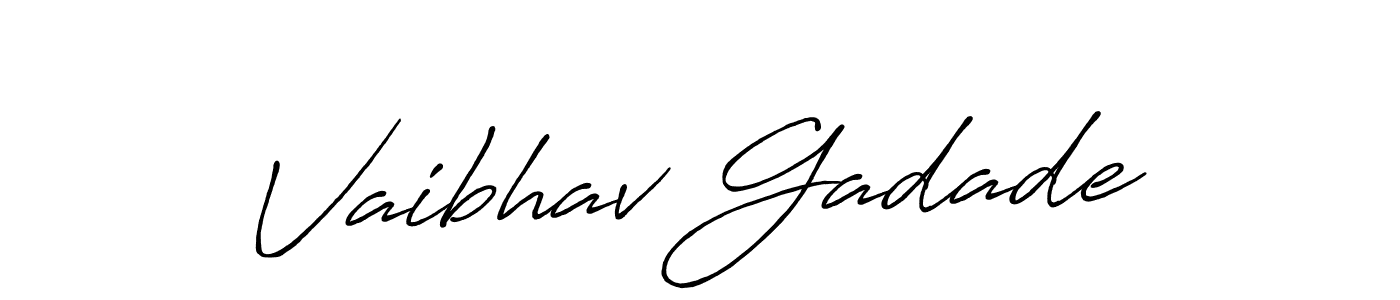 Make a beautiful signature design for name Vaibhav Gadade. With this signature (Antro_Vectra_Bolder) style, you can create a handwritten signature for free. Vaibhav Gadade signature style 7 images and pictures png