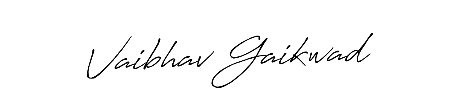 How to make Vaibhav Gaikwad signature? Antro_Vectra_Bolder is a professional autograph style. Create handwritten signature for Vaibhav Gaikwad name. Vaibhav Gaikwad signature style 7 images and pictures png