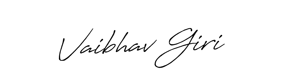 How to make Vaibhav Giri signature? Antro_Vectra_Bolder is a professional autograph style. Create handwritten signature for Vaibhav Giri name. Vaibhav Giri signature style 7 images and pictures png