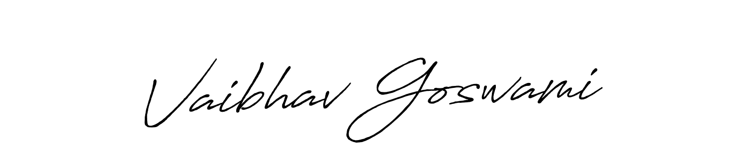 The best way (Antro_Vectra_Bolder) to make a short signature is to pick only two or three words in your name. The name Vaibhav Goswami include a total of six letters. For converting this name. Vaibhav Goswami signature style 7 images and pictures png