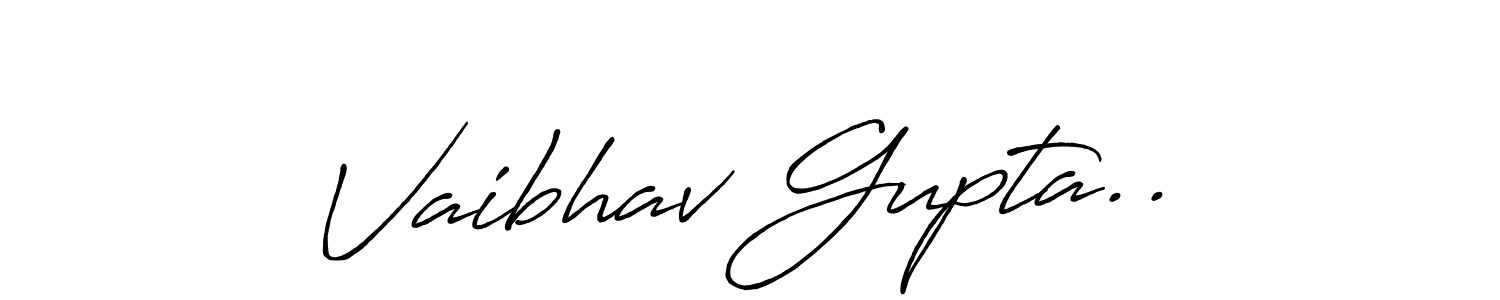 How to make Vaibhav Gupta.. name signature. Use Antro_Vectra_Bolder style for creating short signs online. This is the latest handwritten sign. Vaibhav Gupta.. signature style 7 images and pictures png