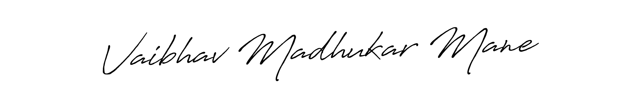 Design your own signature with our free online signature maker. With this signature software, you can create a handwritten (Antro_Vectra_Bolder) signature for name Vaibhav Madhukar Mane. Vaibhav Madhukar Mane signature style 7 images and pictures png