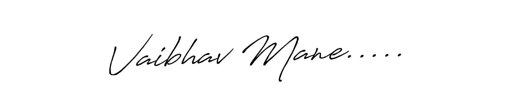 How to make Vaibhav Mane..... name signature. Use Antro_Vectra_Bolder style for creating short signs online. This is the latest handwritten sign. Vaibhav Mane..... signature style 7 images and pictures png