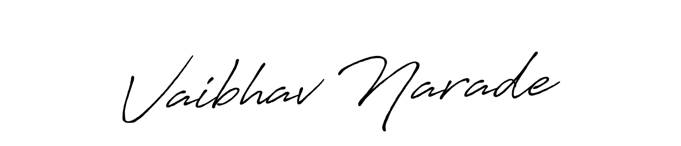 Also we have Vaibhav Narade name is the best signature style. Create professional handwritten signature collection using Antro_Vectra_Bolder autograph style. Vaibhav Narade signature style 7 images and pictures png