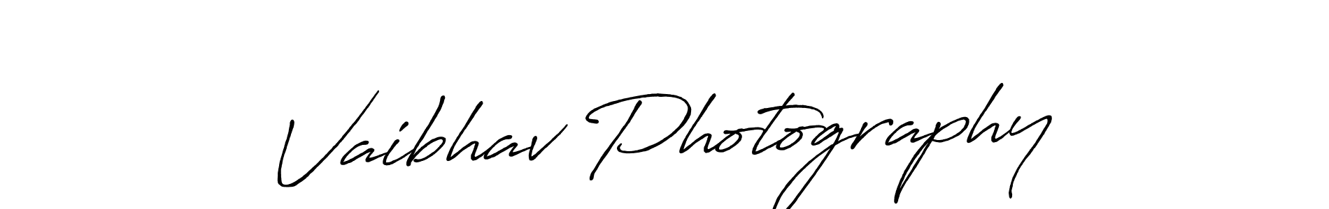 How to make Vaibhav Photography name signature. Use Antro_Vectra_Bolder style for creating short signs online. This is the latest handwritten sign. Vaibhav Photography signature style 7 images and pictures png
