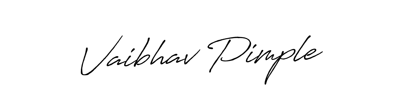 Create a beautiful signature design for name Vaibhav Pimple. With this signature (Antro_Vectra_Bolder) fonts, you can make a handwritten signature for free. Vaibhav Pimple signature style 7 images and pictures png