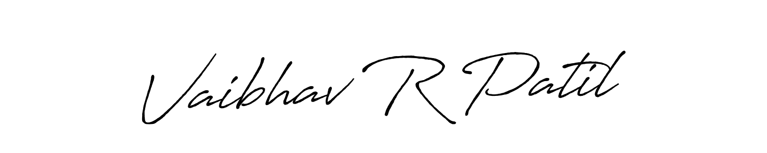 Design your own signature with our free online signature maker. With this signature software, you can create a handwritten (Antro_Vectra_Bolder) signature for name Vaibhav R Patil. Vaibhav R Patil signature style 7 images and pictures png