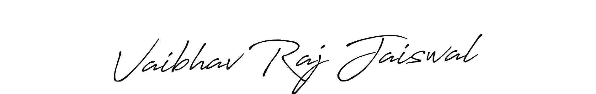 Make a beautiful signature design for name Vaibhav Raj Jaiswal. With this signature (Antro_Vectra_Bolder) style, you can create a handwritten signature for free. Vaibhav Raj Jaiswal signature style 7 images and pictures png