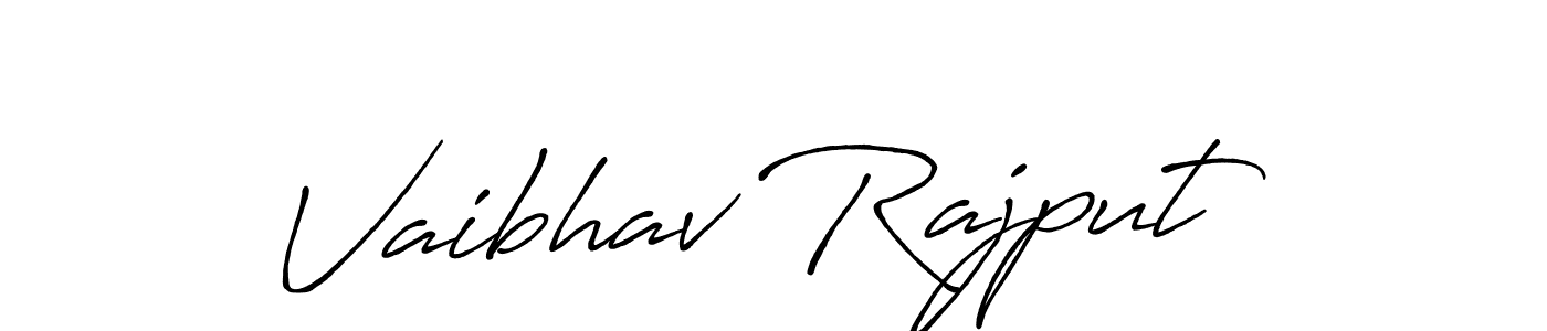 How to make Vaibhav Rajput name signature. Use Antro_Vectra_Bolder style for creating short signs online. This is the latest handwritten sign. Vaibhav Rajput signature style 7 images and pictures png