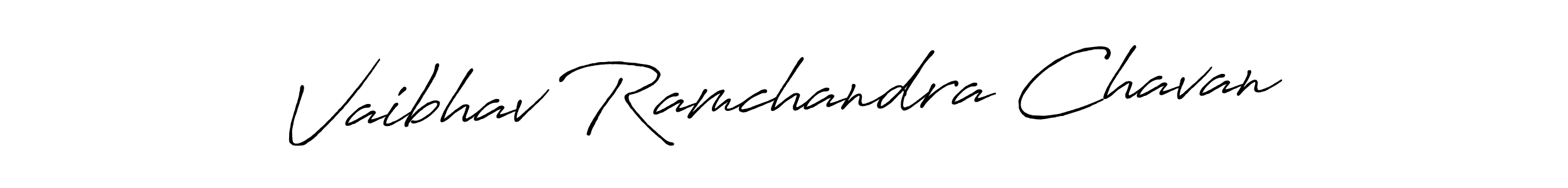 Create a beautiful signature design for name Vaibhav Ramchandra Chavan. With this signature (Antro_Vectra_Bolder) fonts, you can make a handwritten signature for free. Vaibhav Ramchandra Chavan signature style 7 images and pictures png