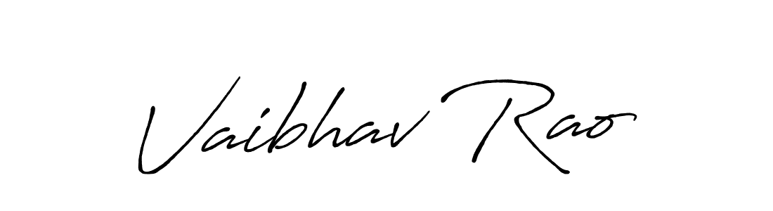 Also we have Vaibhav Rao name is the best signature style. Create professional handwritten signature collection using Antro_Vectra_Bolder autograph style. Vaibhav Rao signature style 7 images and pictures png