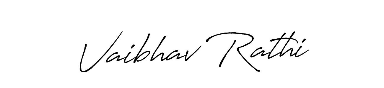 Create a beautiful signature design for name Vaibhav Rathi. With this signature (Antro_Vectra_Bolder) fonts, you can make a handwritten signature for free. Vaibhav Rathi signature style 7 images and pictures png