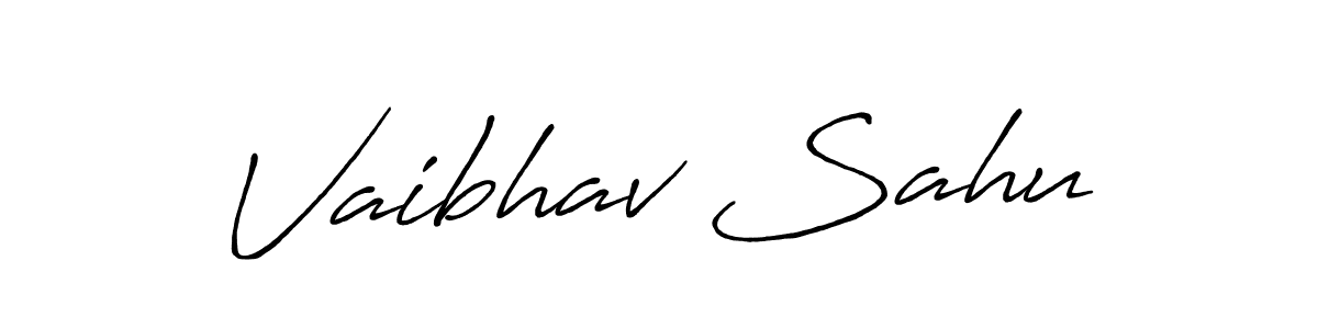 Vaibhav Sahu stylish signature style. Best Handwritten Sign (Antro_Vectra_Bolder) for my name. Handwritten Signature Collection Ideas for my name Vaibhav Sahu. Vaibhav Sahu signature style 7 images and pictures png