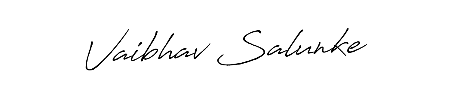 The best way (Antro_Vectra_Bolder) to make a short signature is to pick only two or three words in your name. The name Vaibhav Salunke include a total of six letters. For converting this name. Vaibhav Salunke signature style 7 images and pictures png