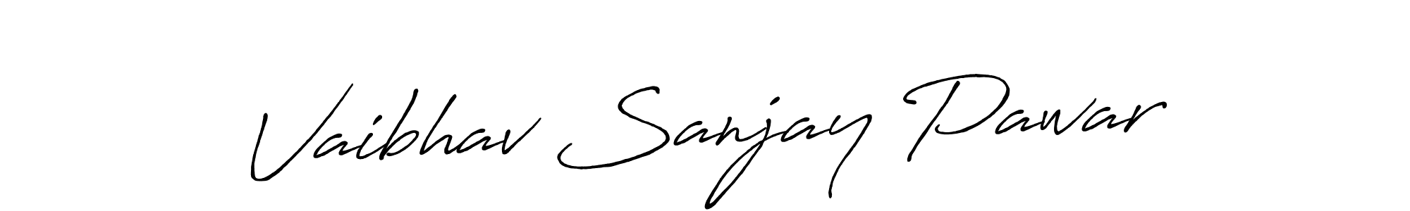 Make a beautiful signature design for name Vaibhav Sanjay Pawar. With this signature (Antro_Vectra_Bolder) style, you can create a handwritten signature for free. Vaibhav Sanjay Pawar signature style 7 images and pictures png