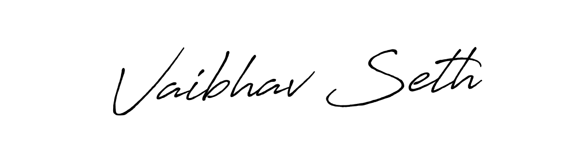 Vaibhav Seth stylish signature style. Best Handwritten Sign (Antro_Vectra_Bolder) for my name. Handwritten Signature Collection Ideas for my name Vaibhav Seth. Vaibhav Seth signature style 7 images and pictures png