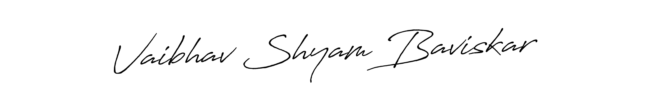 Make a beautiful signature design for name Vaibhav Shyam Baviskar. With this signature (Antro_Vectra_Bolder) style, you can create a handwritten signature for free. Vaibhav Shyam Baviskar signature style 7 images and pictures png