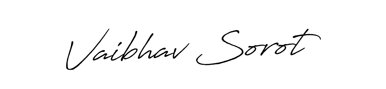 Design your own signature with our free online signature maker. With this signature software, you can create a handwritten (Antro_Vectra_Bolder) signature for name Vaibhav Sorot. Vaibhav Sorot signature style 7 images and pictures png