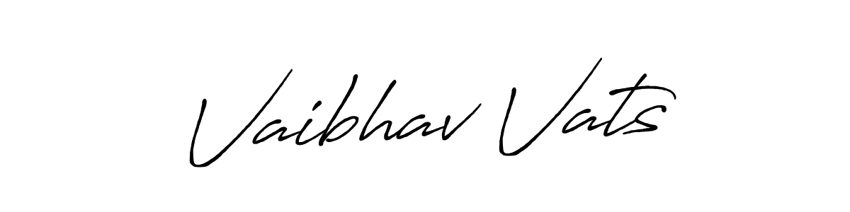 Similarly Antro_Vectra_Bolder is the best handwritten signature design. Signature creator online .You can use it as an online autograph creator for name Vaibhav Vats. Vaibhav Vats signature style 7 images and pictures png