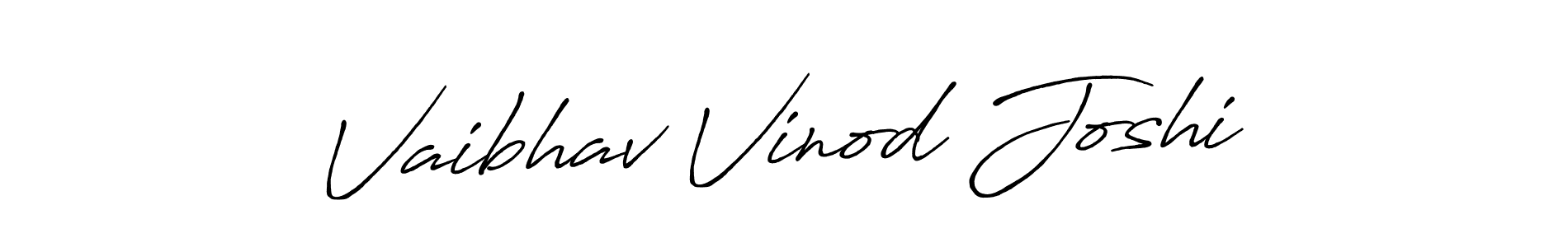 Make a beautiful signature design for name Vaibhav Vinod Joshi. With this signature (Antro_Vectra_Bolder) style, you can create a handwritten signature for free. Vaibhav Vinod Joshi signature style 7 images and pictures png