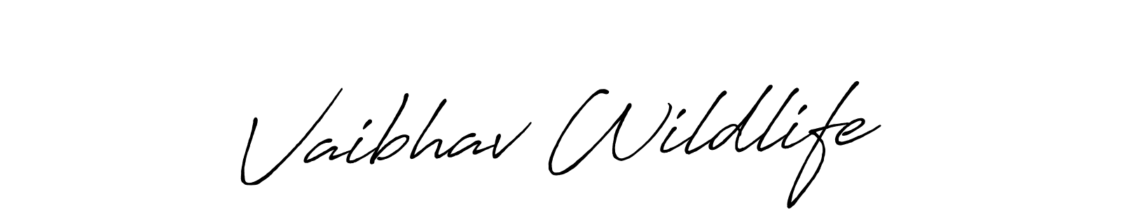 Use a signature maker to create a handwritten signature online. With this signature software, you can design (Antro_Vectra_Bolder) your own signature for name Vaibhav Wildlife. Vaibhav Wildlife signature style 7 images and pictures png