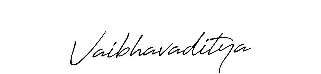 Create a beautiful signature design for name Vaibhavaditya. With this signature (Antro_Vectra_Bolder) fonts, you can make a handwritten signature for free. Vaibhavaditya signature style 7 images and pictures png