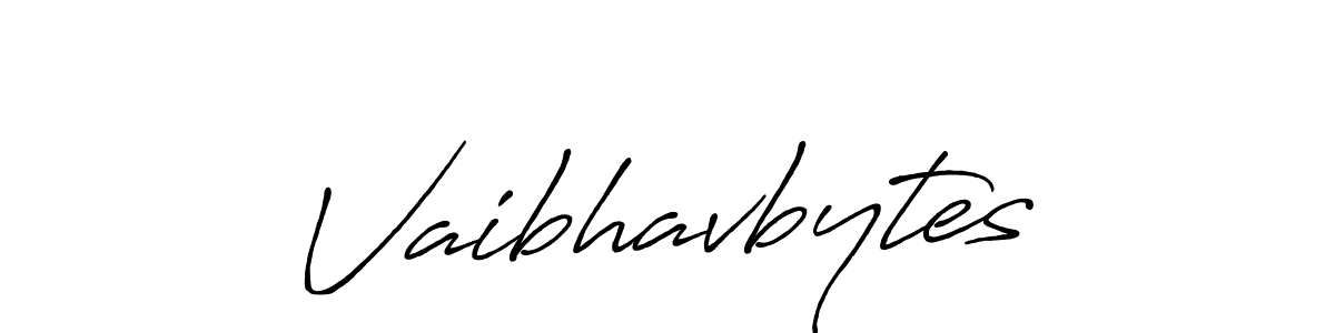 Use a signature maker to create a handwritten signature online. With this signature software, you can design (Antro_Vectra_Bolder) your own signature for name Vaibhavbytes. Vaibhavbytes signature style 7 images and pictures png