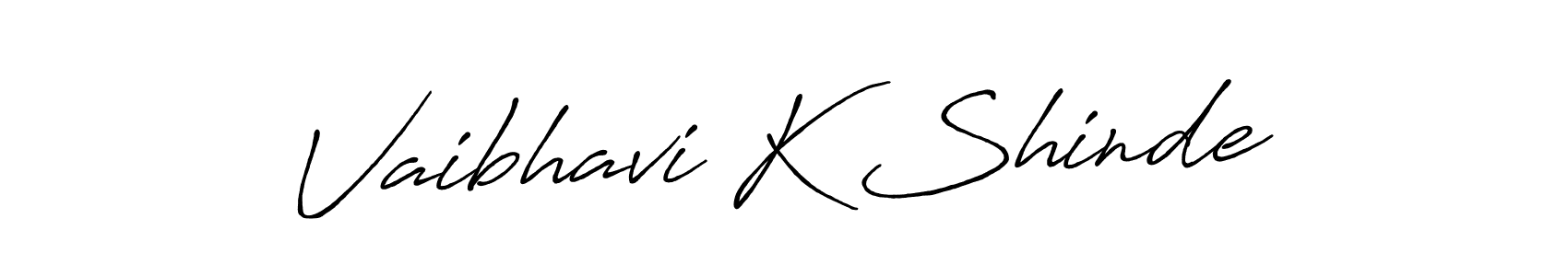 Vaibhavi K Shinde stylish signature style. Best Handwritten Sign (Antro_Vectra_Bolder) for my name. Handwritten Signature Collection Ideas for my name Vaibhavi K Shinde. Vaibhavi K Shinde signature style 7 images and pictures png