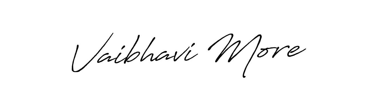 Similarly Antro_Vectra_Bolder is the best handwritten signature design. Signature creator online .You can use it as an online autograph creator for name Vaibhavi More. Vaibhavi More signature style 7 images and pictures png