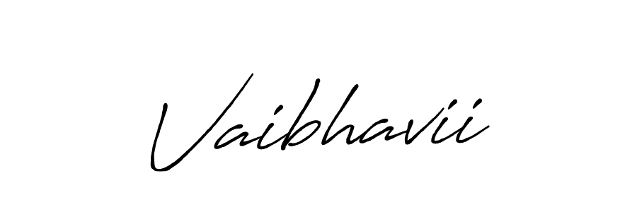 Vaibhavii stylish signature style. Best Handwritten Sign (Antro_Vectra_Bolder) for my name. Handwritten Signature Collection Ideas for my name Vaibhavii. Vaibhavii signature style 7 images and pictures png