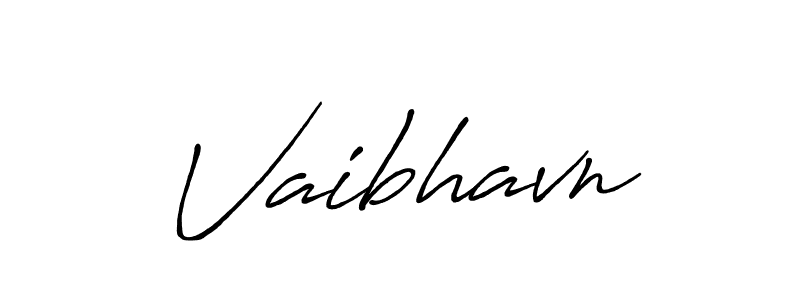 How to make Vaibhavn name signature. Use Antro_Vectra_Bolder style for creating short signs online. This is the latest handwritten sign. Vaibhavn signature style 7 images and pictures png