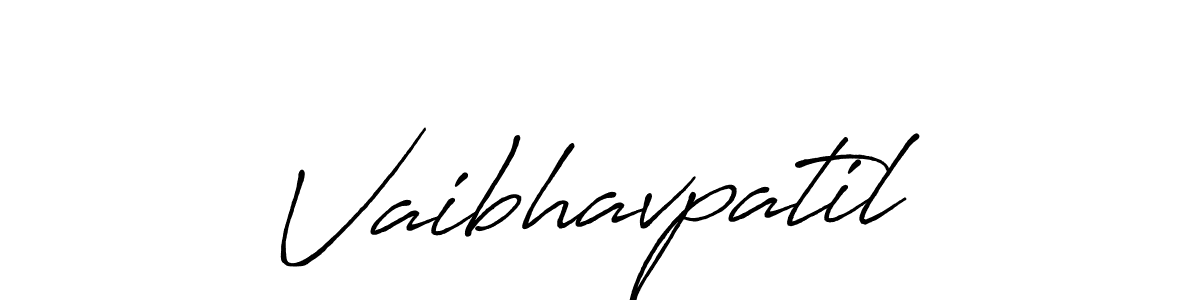 Make a beautiful signature design for name Vaibhavpatil. With this signature (Antro_Vectra_Bolder) style, you can create a handwritten signature for free. Vaibhavpatil signature style 7 images and pictures png