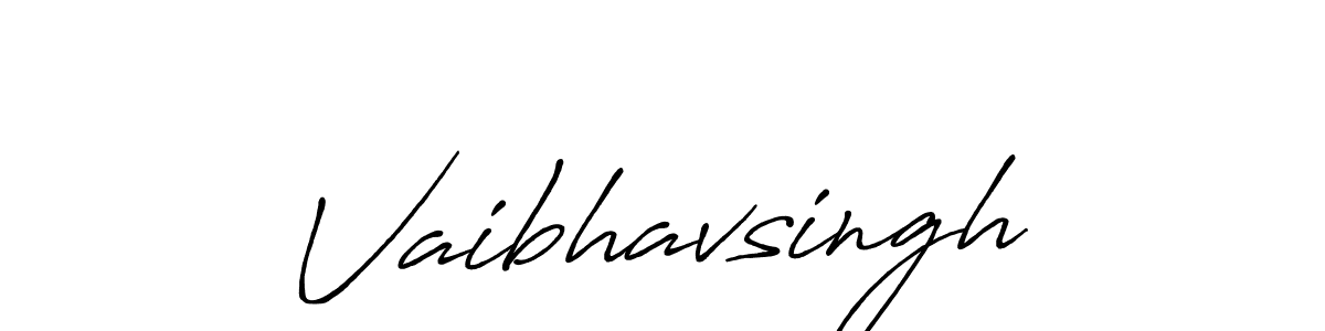 Create a beautiful signature design for name Vaibhavsingh. With this signature (Antro_Vectra_Bolder) fonts, you can make a handwritten signature for free. Vaibhavsingh signature style 7 images and pictures png