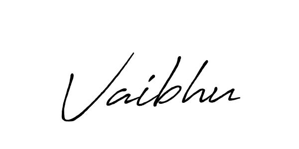 How to make Vaibhu name signature. Use Antro_Vectra_Bolder style for creating short signs online. This is the latest handwritten sign. Vaibhu signature style 7 images and pictures png