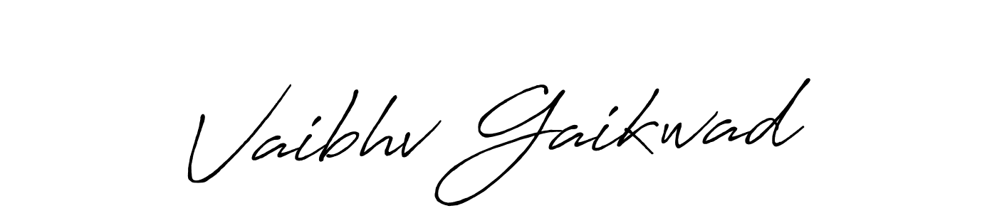 Use a signature maker to create a handwritten signature online. With this signature software, you can design (Antro_Vectra_Bolder) your own signature for name Vaibhv Gaikwad. Vaibhv Gaikwad signature style 7 images and pictures png