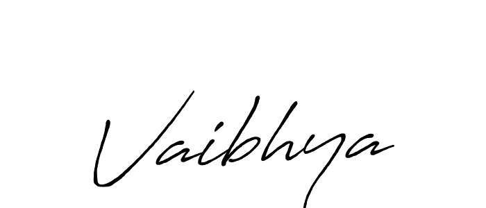 Vaibhya stylish signature style. Best Handwritten Sign (Antro_Vectra_Bolder) for my name. Handwritten Signature Collection Ideas for my name Vaibhya. Vaibhya signature style 7 images and pictures png