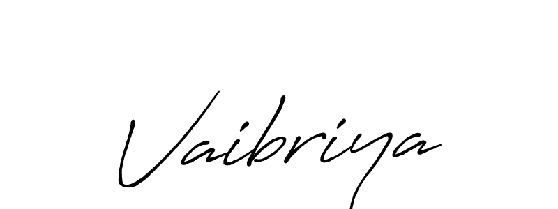 Vaibriya stylish signature style. Best Handwritten Sign (Antro_Vectra_Bolder) for my name. Handwritten Signature Collection Ideas for my name Vaibriya. Vaibriya signature style 7 images and pictures png