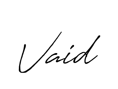Make a beautiful signature design for name Vaid. Use this online signature maker to create a handwritten signature for free. Vaid signature style 7 images and pictures png