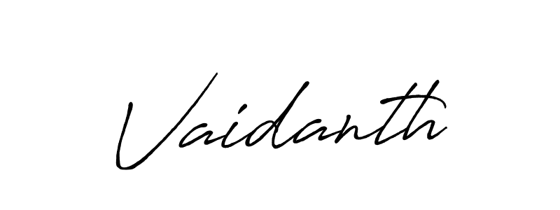 Make a beautiful signature design for name Vaidanth. Use this online signature maker to create a handwritten signature for free. Vaidanth signature style 7 images and pictures png