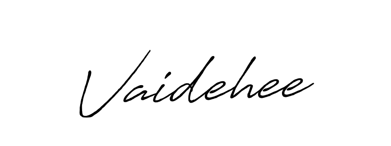 How to make Vaidehee signature? Antro_Vectra_Bolder is a professional autograph style. Create handwritten signature for Vaidehee name. Vaidehee signature style 7 images and pictures png