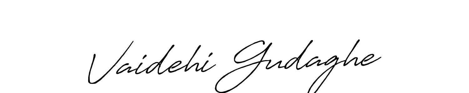 Use a signature maker to create a handwritten signature online. With this signature software, you can design (Antro_Vectra_Bolder) your own signature for name Vaidehi Gudaghe. Vaidehi Gudaghe signature style 7 images and pictures png