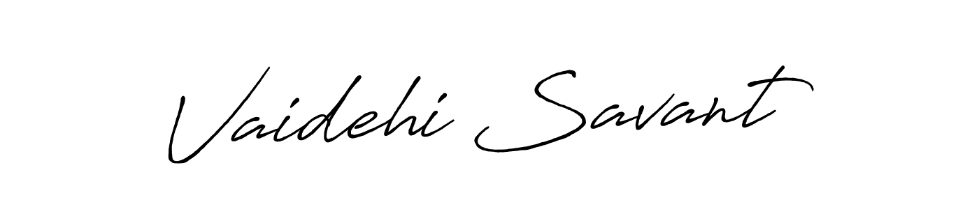 Also You can easily find your signature by using the search form. We will create Vaidehi Savant name handwritten signature images for you free of cost using Antro_Vectra_Bolder sign style. Vaidehi Savant signature style 7 images and pictures png