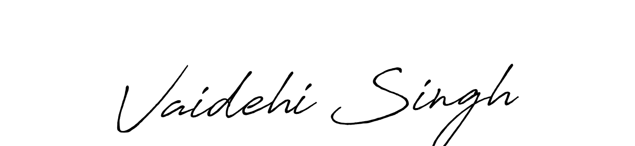 How to make Vaidehi Singh signature? Antro_Vectra_Bolder is a professional autograph style. Create handwritten signature for Vaidehi Singh name. Vaidehi Singh signature style 7 images and pictures png