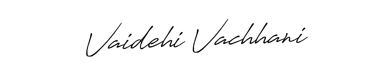 Antro_Vectra_Bolder is a professional signature style that is perfect for those who want to add a touch of class to their signature. It is also a great choice for those who want to make their signature more unique. Get Vaidehi Vachhani name to fancy signature for free. Vaidehi Vachhani signature style 7 images and pictures png