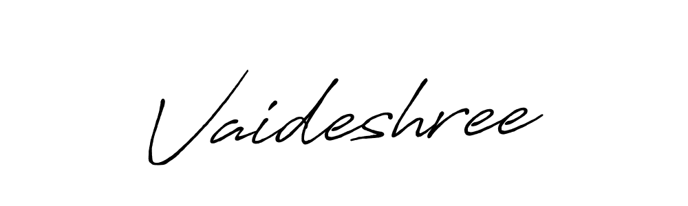 Make a beautiful signature design for name Vaideshree. With this signature (Antro_Vectra_Bolder) style, you can create a handwritten signature for free. Vaideshree signature style 7 images and pictures png