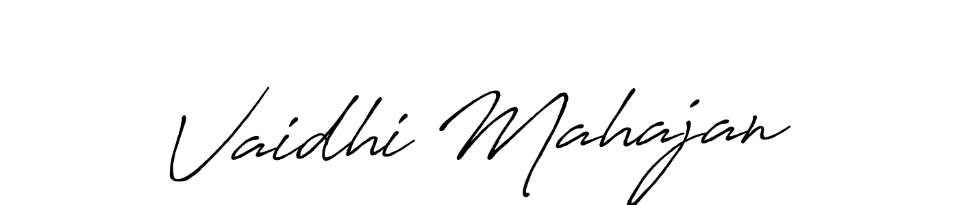 How to make Vaidhi Mahajan signature? Antro_Vectra_Bolder is a professional autograph style. Create handwritten signature for Vaidhi Mahajan name. Vaidhi Mahajan signature style 7 images and pictures png