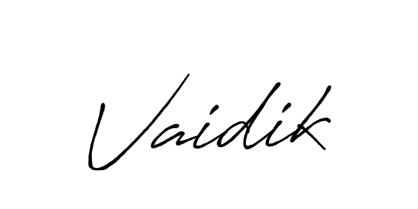 How to make Vaidik signature? Antro_Vectra_Bolder is a professional autograph style. Create handwritten signature for Vaidik name. Vaidik signature style 7 images and pictures png