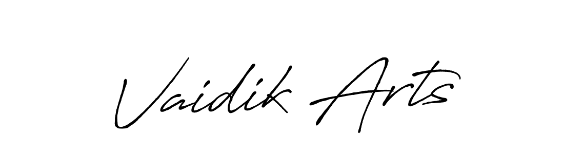 Also You can easily find your signature by using the search form. We will create Vaidik Arts name handwritten signature images for you free of cost using Antro_Vectra_Bolder sign style. Vaidik Arts signature style 7 images and pictures png