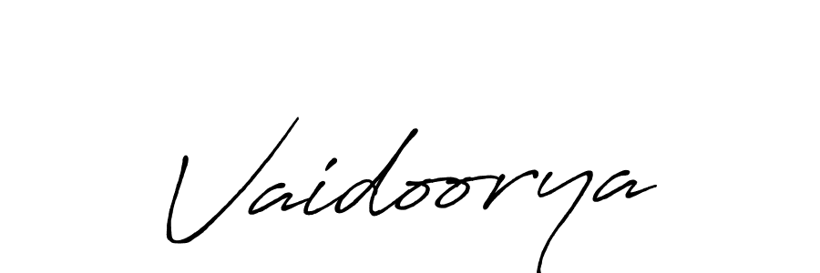 Design your own signature with our free online signature maker. With this signature software, you can create a handwritten (Antro_Vectra_Bolder) signature for name Vaidoorya. Vaidoorya signature style 7 images and pictures png