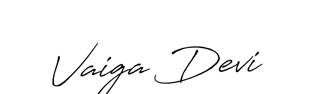 Use a signature maker to create a handwritten signature online. With this signature software, you can design (Antro_Vectra_Bolder) your own signature for name Vaiga Devi. Vaiga Devi signature style 7 images and pictures png